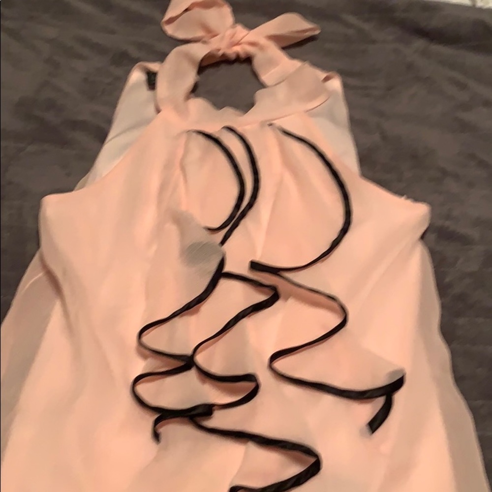 Sleeveless sheer lined blouse